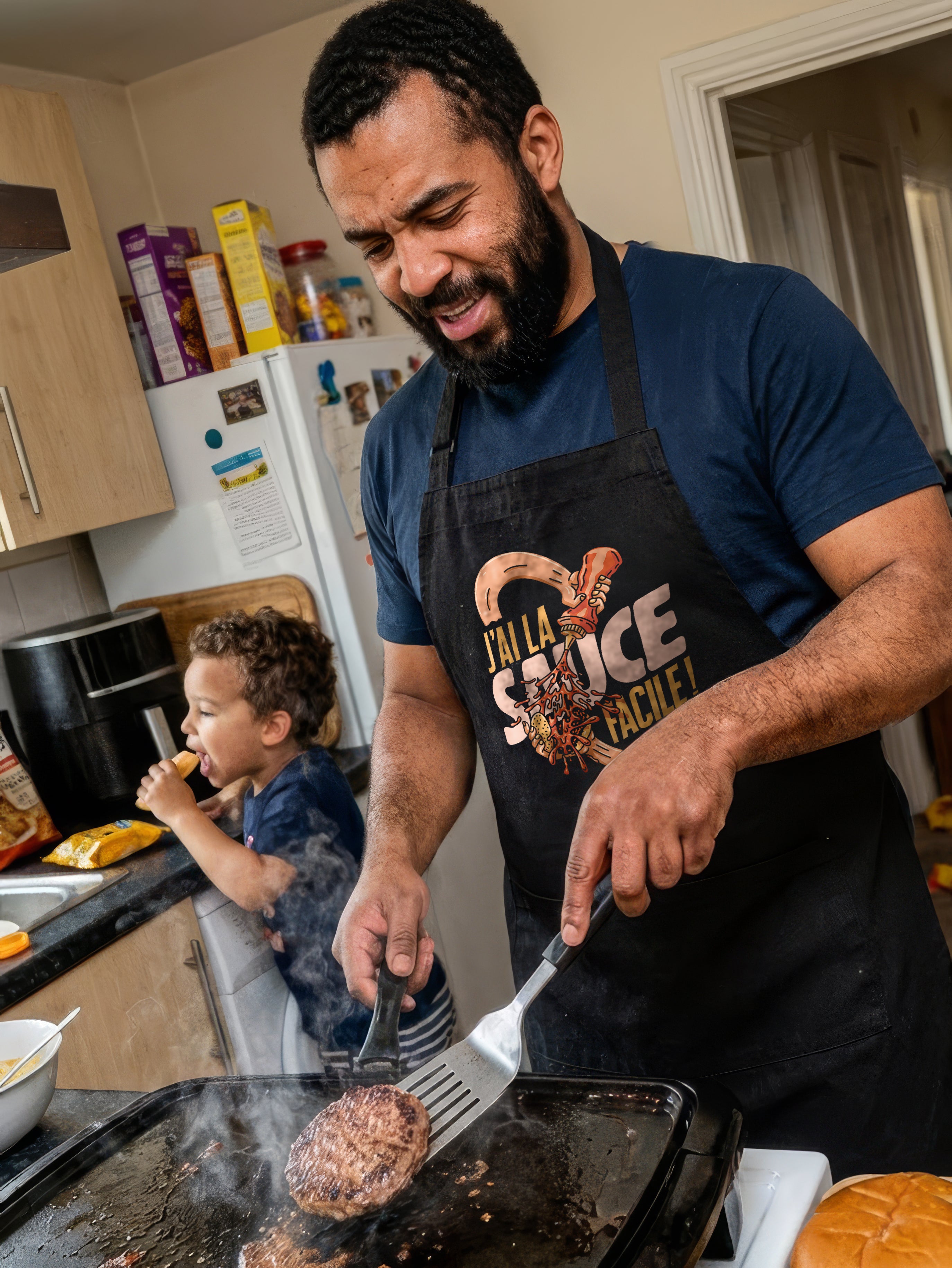 Tablier - “J’ai la sauce facile” - Statement